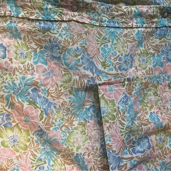 Beautiful Vintage Cotton 60s 70s Floral Button Down Housecoat Dress - Picture 2 of 7